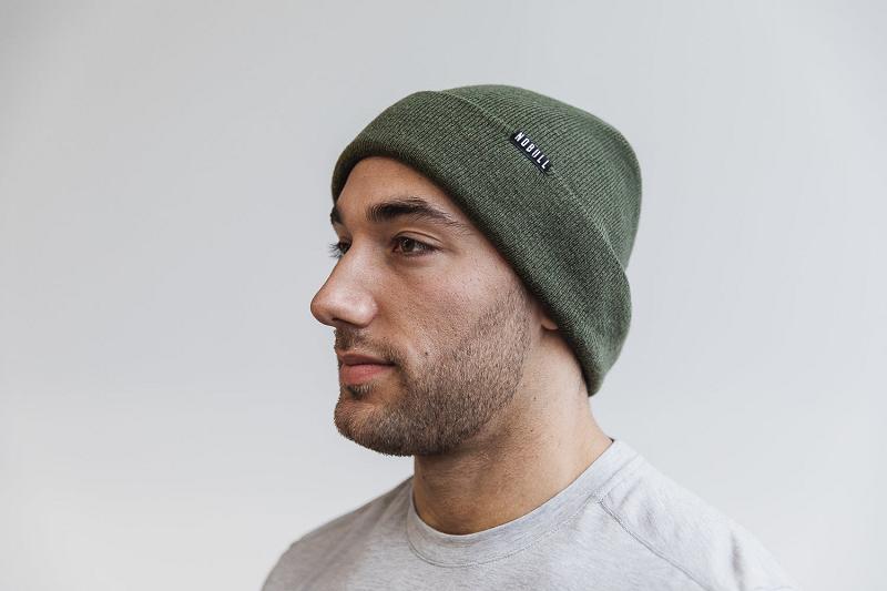 White Nobull Cuffed Beanie Men's Hats | CA E1633B